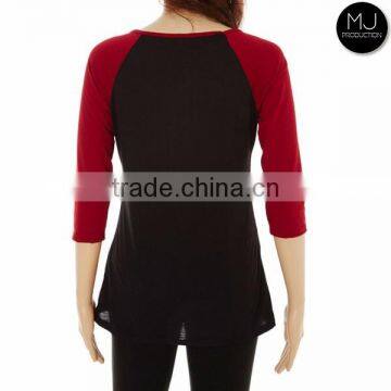 FACTORY Wholesale Colorful 3/4 Sleeve Raglan photo-3