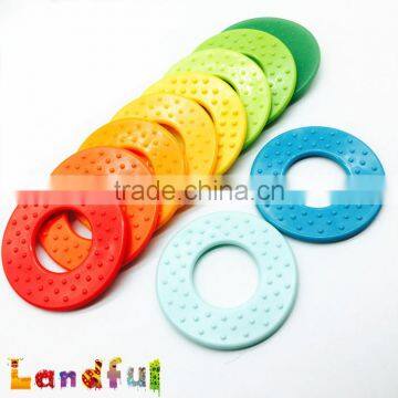 EN71 Approved Infant Round Shape Pendant Dount Teether For Baby