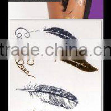 mini Adult Flash Temporary Tattoo mulit color metal body stickers with packaging