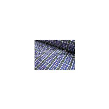 Cotton Wool Yarn Dyed, Twill Weave, Check Fabric with Liquid Ammonia Finish