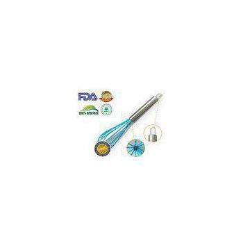 10 Inch Flexible Small Silicone Whisk For Cooking With Stainless Steel