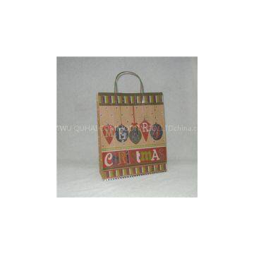 Brown Kraft Paper Christmas Gift Bag