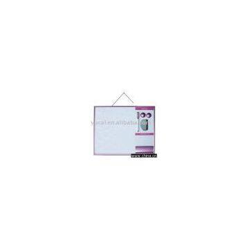 White Board with Card Holder