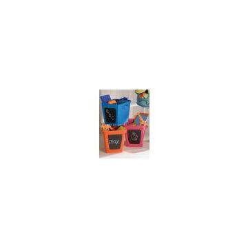 Two Chalkboard Storage Bins