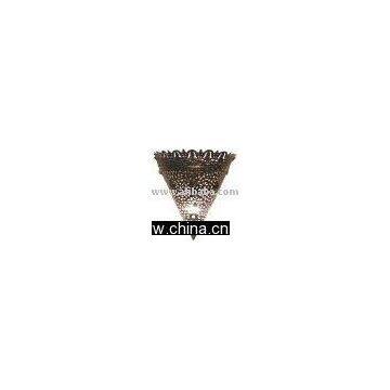 Brass applique wall sconce