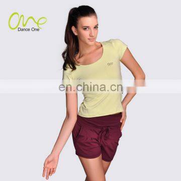 21111207 Short Sleeve Jazz Top Dance Top