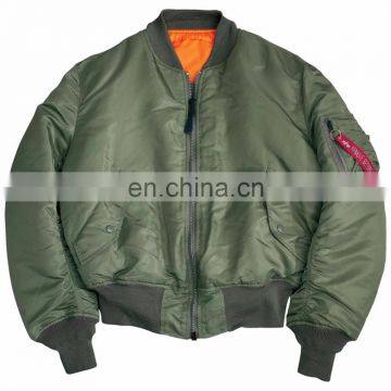 Satin bomber jacket MA1 pocket