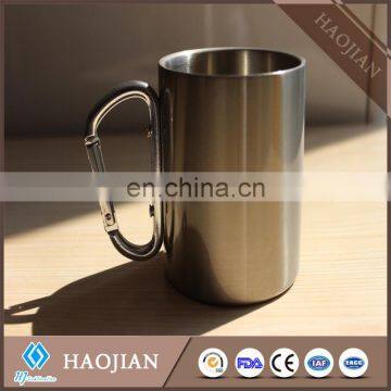 450ml keyring hands drinking mug, stainless steel double way mug with coating for sublimation printing