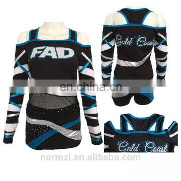 Long sleeve sexy cheerleading uniform made in China