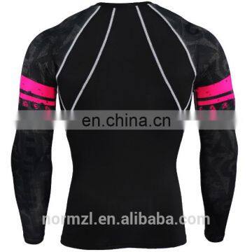 Flat Lock Seam Long Sleeve Mens Compression Shirts Wear photo-2