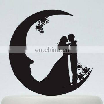 Moon Cake Topper Snowflake Acrylic Cake Topper Wedding Cake Decorations