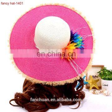 2015 Summer Bohemia Beach Women Straw Bucket Hat