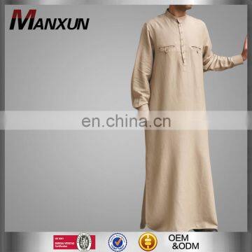 Muslim Men's thobe Thoub Or Thawb Custom /Ployester100% Cotton Fashionable Sudan Mens Thobe