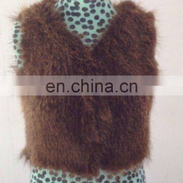 Knitted Fur Vest Waistcoat Women Nutria Fur Mini Vest photo-5