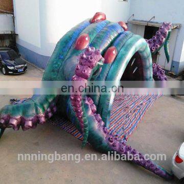 Customized new product inflatable octopus tunnel for holiday party used