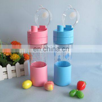 2014 new product decorative glass water bottle 450ml