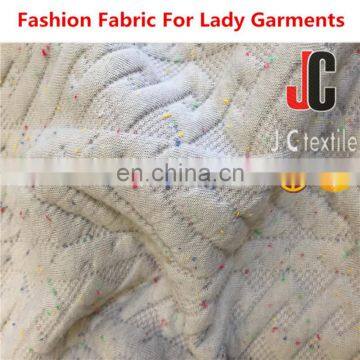 K11922 Hot Sale South America Market Polyester Double Jacquard Knit Colorful Dots Fabric photo-2