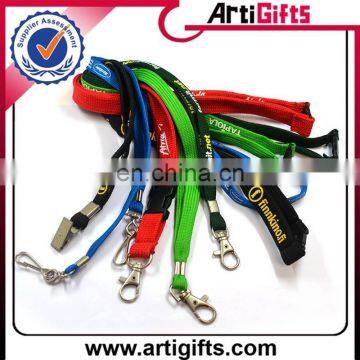 Promotion cheap high quality polyester tube lanyard