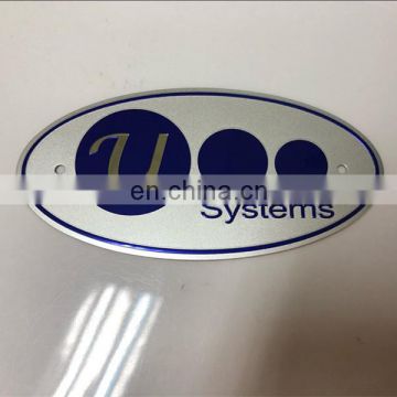 oval 0.5mm aluminum foil raised logo label