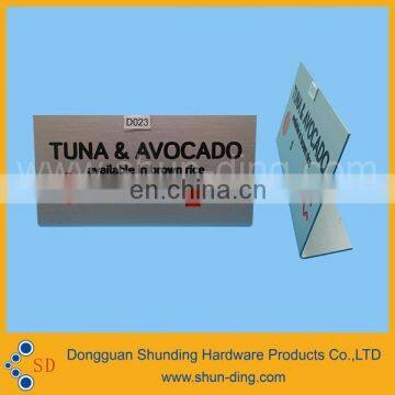 High quality etching and fill color alluminum nameplate