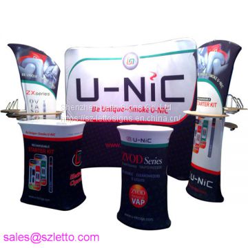 Portable tension fabric display exhibition booth