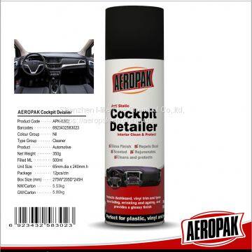 AEROPAK 500ml Anti Static Cockpit Detailer Car Detailing Dashboard & Leather Cleaner For Car Washing and Cleaning