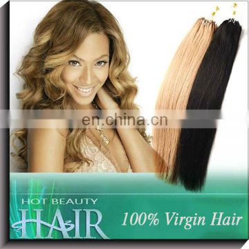 5A Top Quality 100% Virgin Sliky Straight European Micro Link Hair