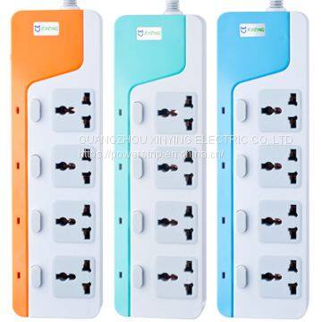 Hot Sale USB power strip.Adapters, Outlet Strip with 4 Sockets + 2 USB