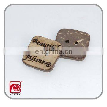 Square beautiful coconut buttons hang tags