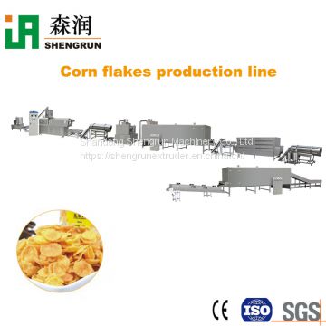 High quality breakfast cereal process extruder corn flakes processing line