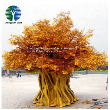 the newest design artificial golden tree banyan tree