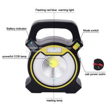 LED Work Light 15W COB Portable Outdoor Camping Light With USB Port Rechargeable Floodlight IPX5 Waterproof photo-2