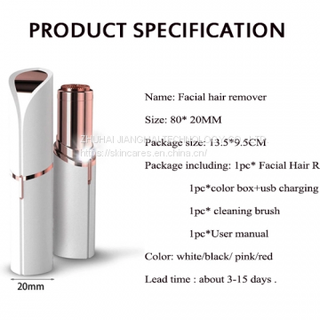 Portable Painless Face Lipstick Mini Lady Womens Facial Hair Remover Electric Epilator