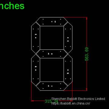 Led Digital Green Display/ Outdoor1digits Gas Price Led Signs/ 22 Inch 7 Segment Led Display photo-5