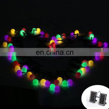 RGB Solar Powered LED String Light 6W With 3V Solar Panel 10pcs Sockects for Home Garden Use photo-7