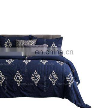 100% polyester microfiber United States embroidery bedspread/quilted bedspread/skirted bedspread bedding set