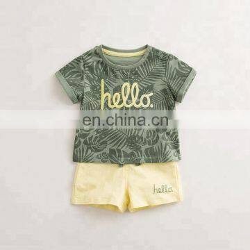 Hot sale children set Boys Clothing sets top and shorts kids Clothes suit