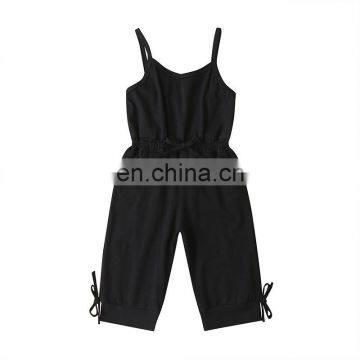 1-6T Baby Girl Strap Rompers Toddler Kids Girl Solid Color Jumpsuit Summer Sweet Girls Bodysuit Plain Romper photo-4