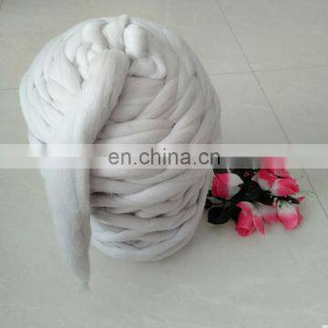 GZ1008- giant raw merino wool Yarn 100% merino wool 21 microns fine merino wool For Arm Knitting Roving Weaving