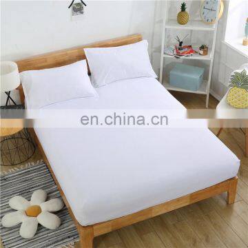 2020 Wholesale Cheap Designed Protective Bed Cover Sheet Polyester Aloe Cotton Hotel Solid Color Fitted Sheet Highgrade photo-2