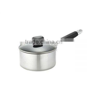 18CM Aluminum Non-Stick Sauce Pan With Glass Lid; Aluminum Sauce Pan For Kitchen; Divided Sayce Pan