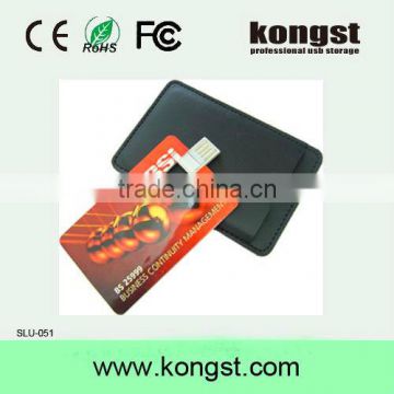 promotional free logo 4G credit card USB flash drive with card holder