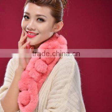 woman rex rabbit fur scarf