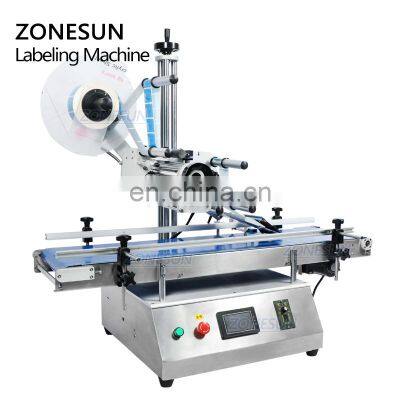 ZONESUN ZS-TB150PB Scratch Card Flat Surface Bottle Pouch Automatic Labeling Sticking Machine For Cosmetics photo-5