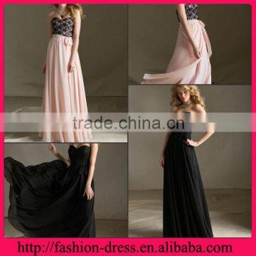 Elegant Sweetheart Neckline Lace and Chiffon with Chiffon Sash Empire Style Floor Length Lace Evening Dress