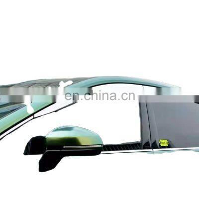 Chrome door visor side window deflector shade sun rain shield silver strips guard for Volkswagen Viloran