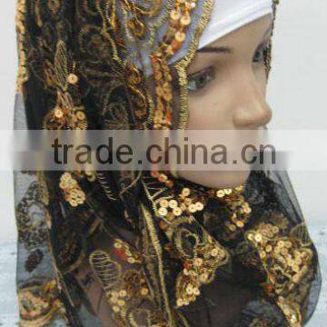 PLS010 Fashion Paillette scarf, muslim scarves