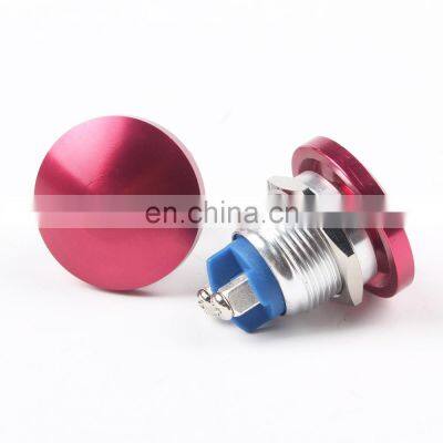 16mm Metal Waterproof Alloy mushroom Push Button Switch Momentary 1NO Button Screw terminal screw press button