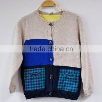 Hot Selling Kids Cardigan Button Sweater Winter Knitted Cardigan Sweater for Kids