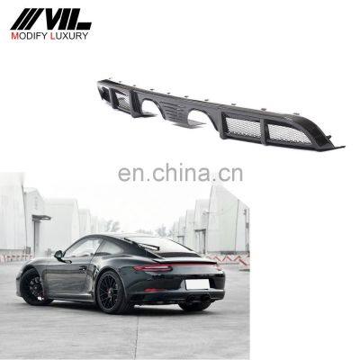 Modify Luxury 911 GTS Carbon Fiber Rear Bumper Lip Diffuser for Porsche 911 Carrera 2018-2019